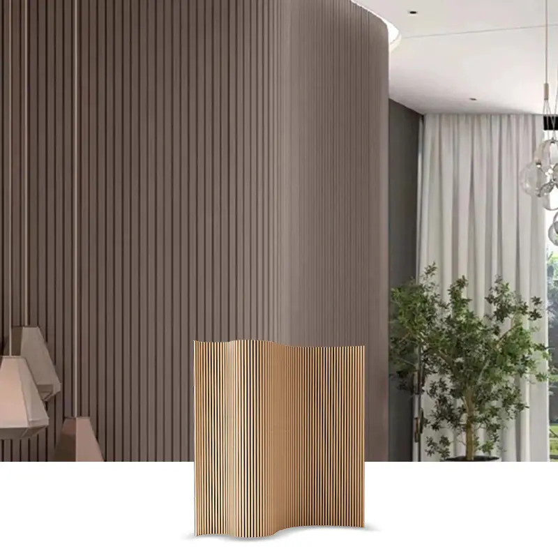 New Akupanel Flexible Wood Acoustic Wall Panels Soundproof MDF Wood Slat Wall Panels for Curved Wall 1