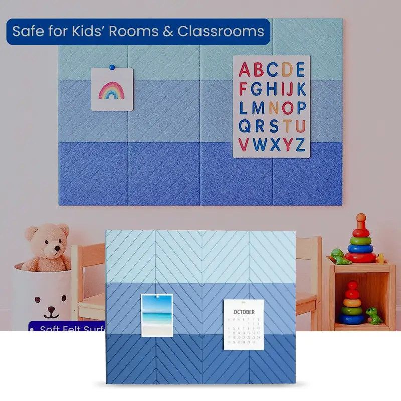 100% Recycle  PET Acoustic Panels Sound Absorbing Wall Ceiling Panels Decoration Acoustic Solution 1