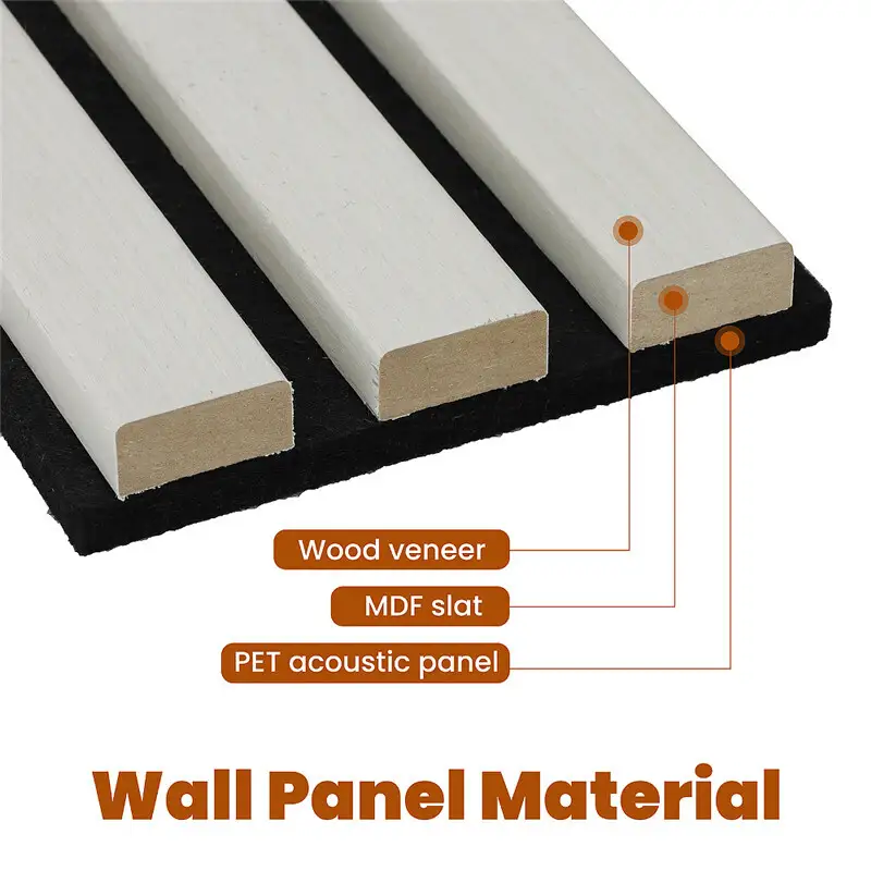 Wood Slat Panels with 3-sides Wrapped Design Akupanel 1