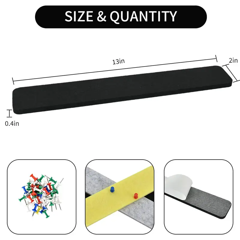 Acoustic Panels Self-Adhesive Pin Board Bar Strips 1
