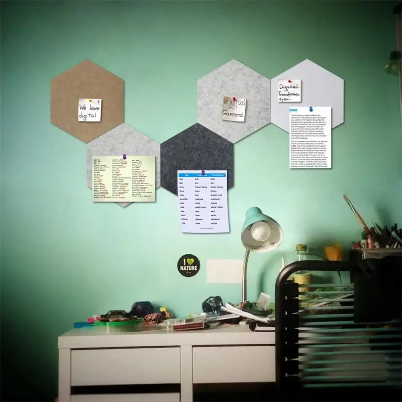 PET Hexagon Felt Pin Board 1