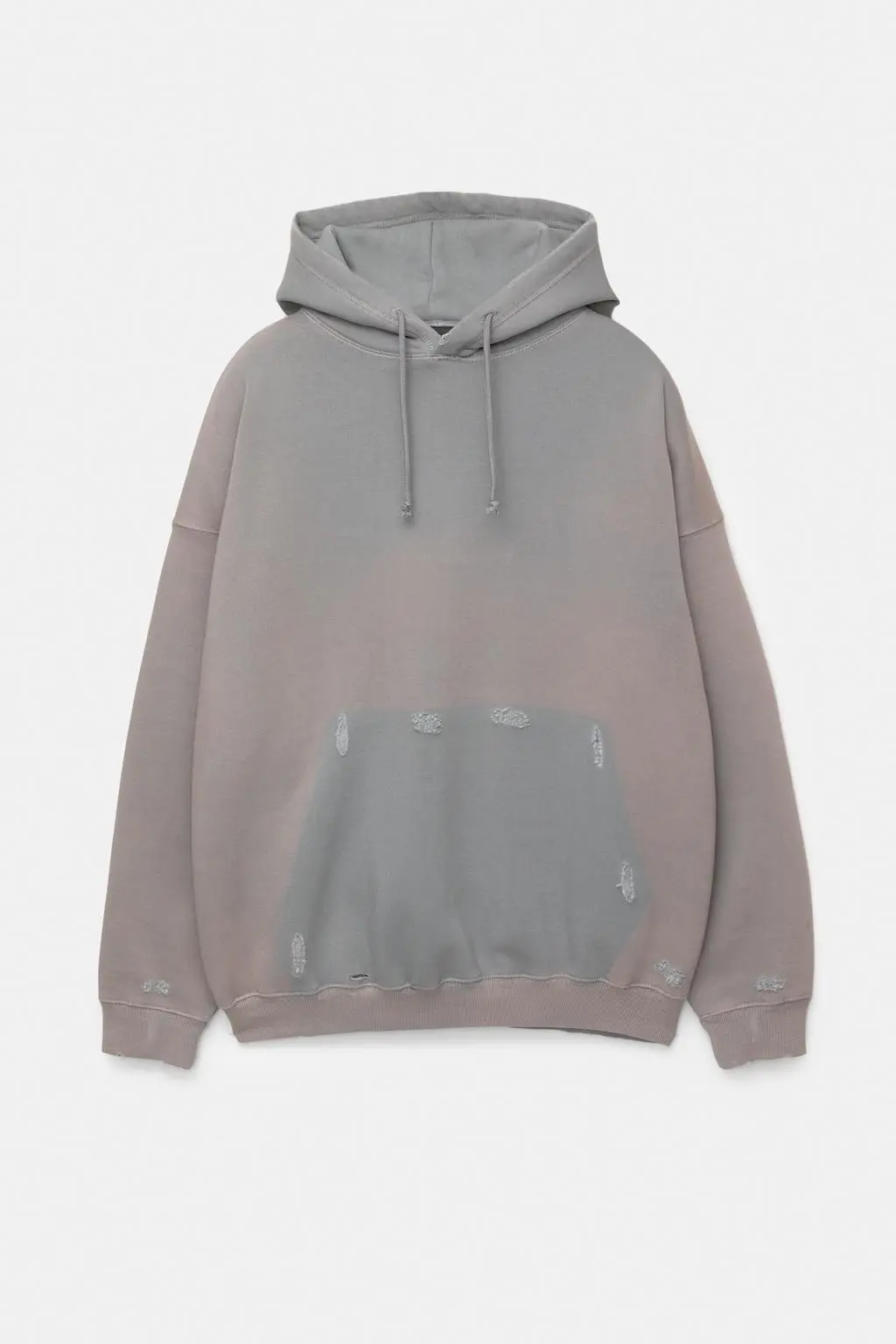 Custom Clothing Manufacturer Digital Printing Graphic Acid Wash Distressed String 360g Cotton-Blend Hoodie with Pocket 1