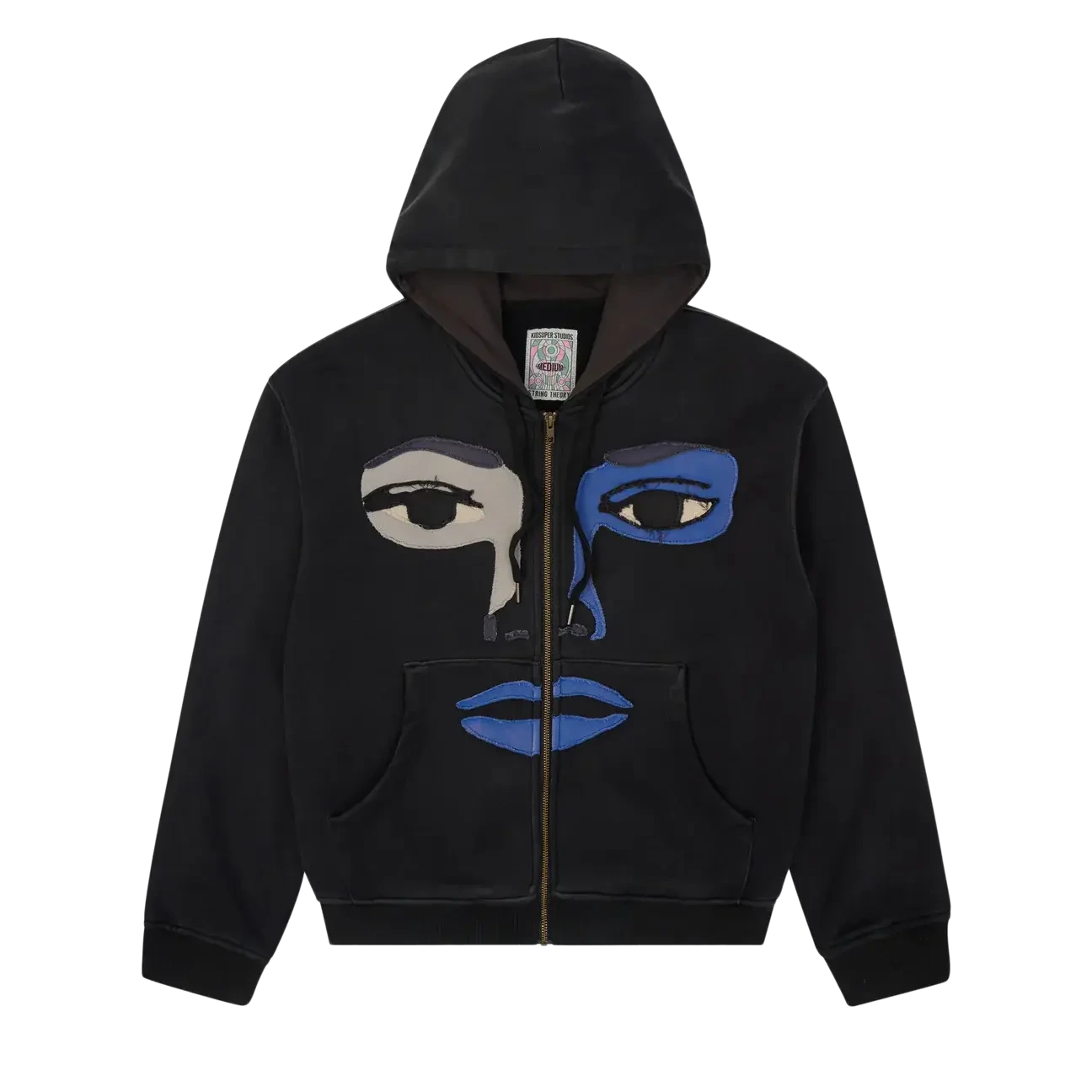 Custom Clothing Manufacturer Appliqué Embroidery Graphic Acid Wash Oversized 600g Cotton Hoodie with Pocket 1