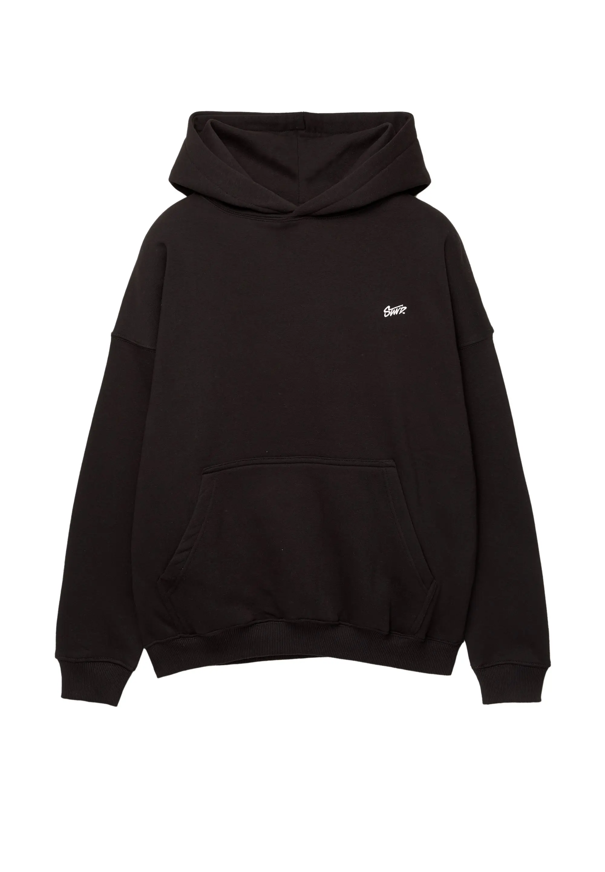 訂製服裝製造商 DTG 印花圖案超大​​款 500 克純棉連帽衫，附口袋 1