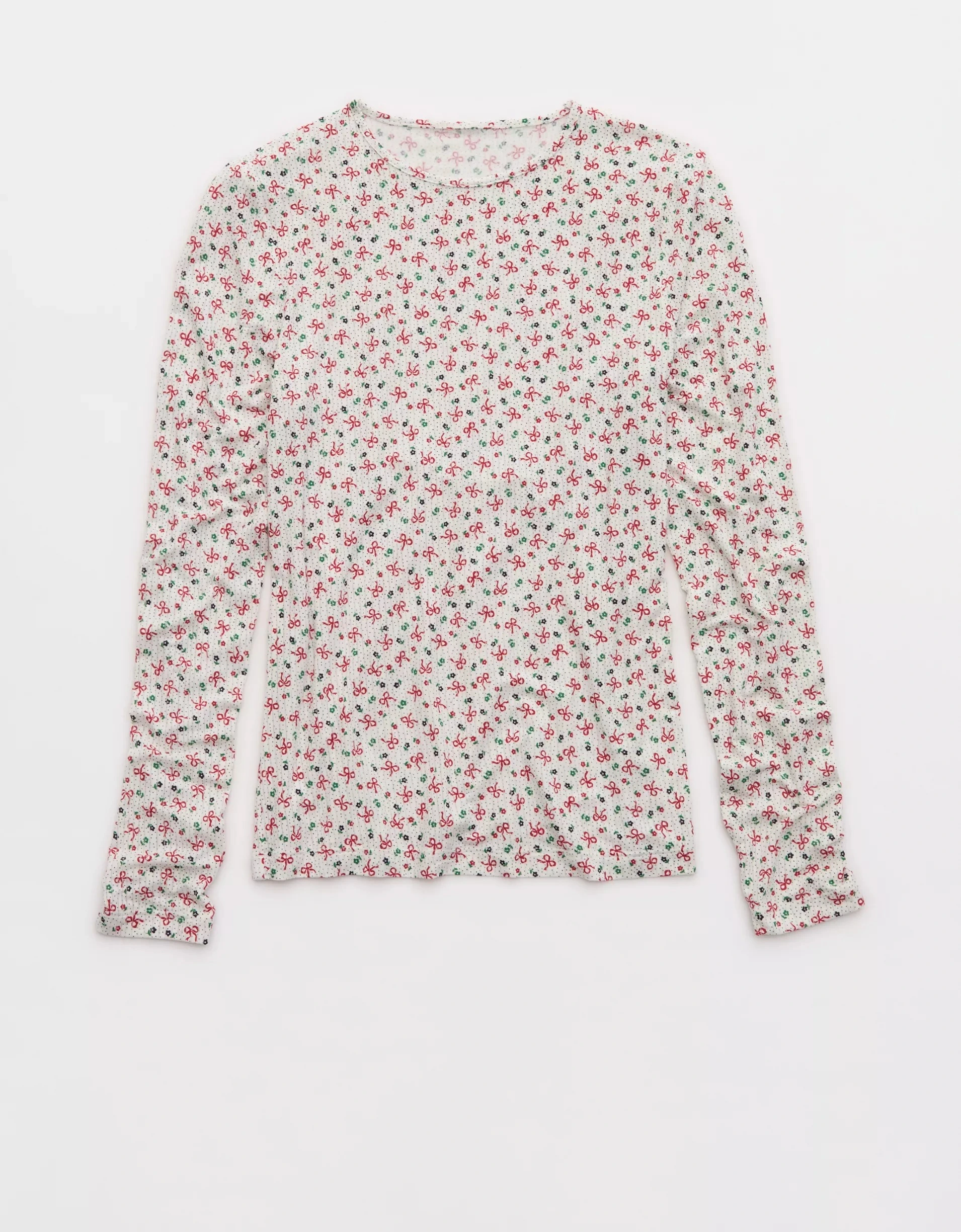 180g Printing Graphic Long Sleeve Crew Neck Modal Shirts-MTS004 1