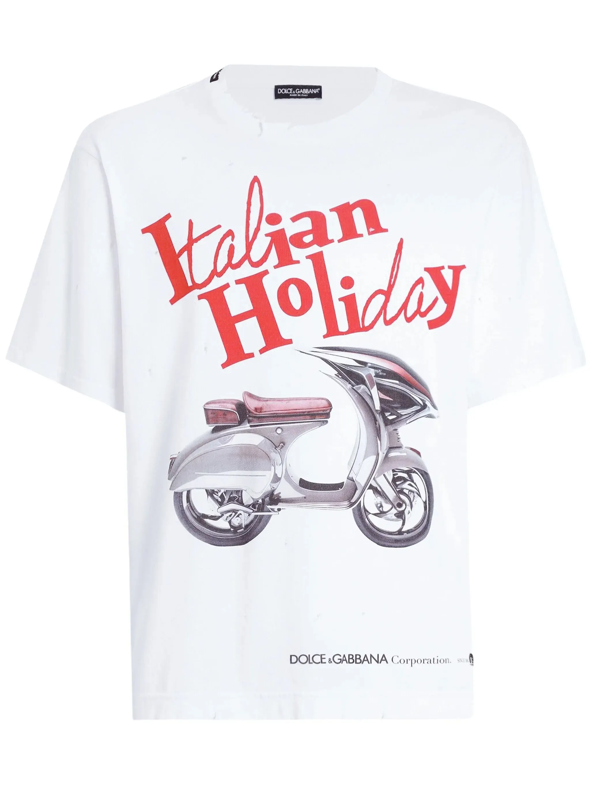 Camiseta de algodón de manga corta, cuello redondo, estampado gráfico DTG de 220 g, peso pesado - PPTS005 1