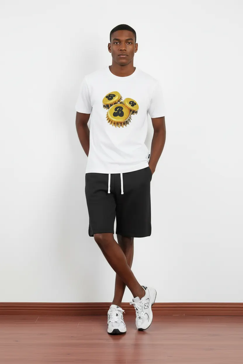 Camisetas de algodón orgánico de manga corta, cuello redondo y gráfico DTG de 240 g/m² - GTS006 1