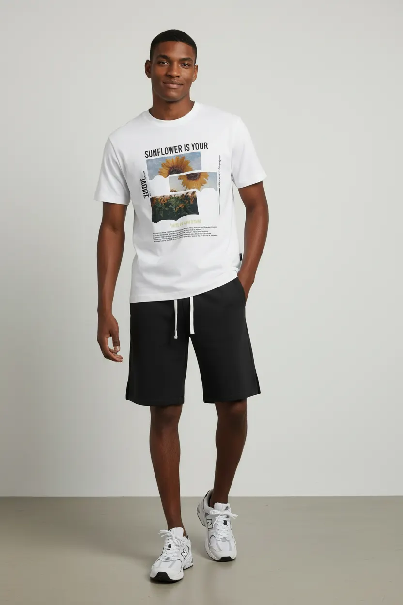 Camisetas de algodón orgánico de manga corta, cuello redondo y estampado DTG de 250 g/m² - GTS010 1