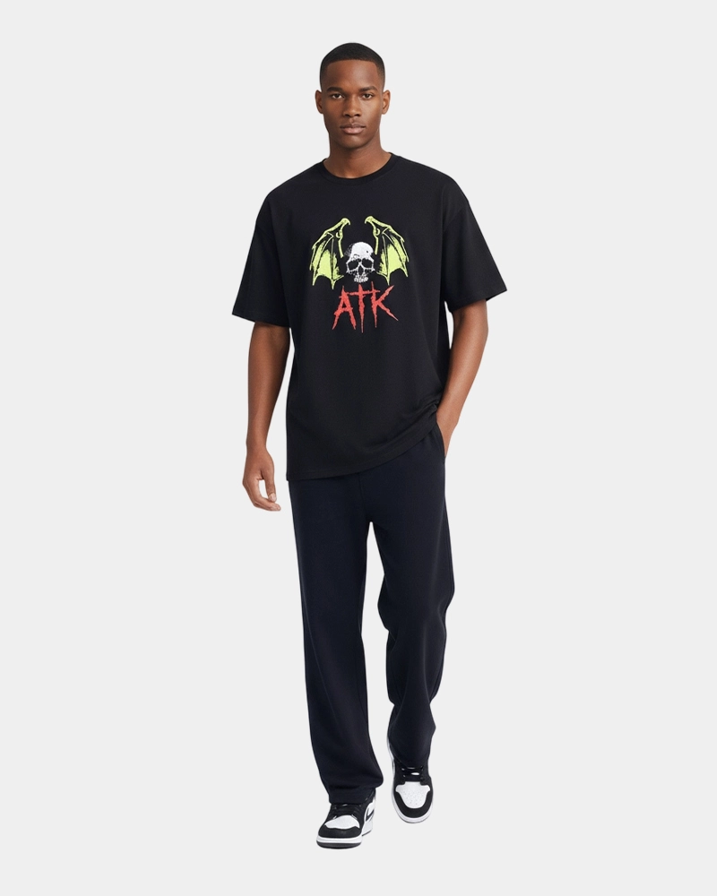 Custom Clothing Manufacturer Digital Printing Graphic Crewneck TS004 220g Blended T Shirt 1