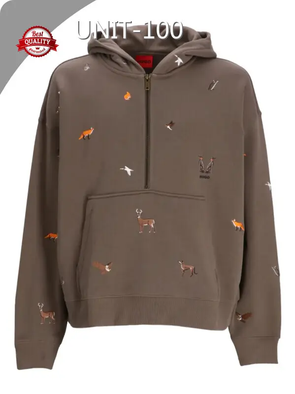 Men's Half Zip Hoodie Half Zip Hoodie Wholesale - UNIT-100 1