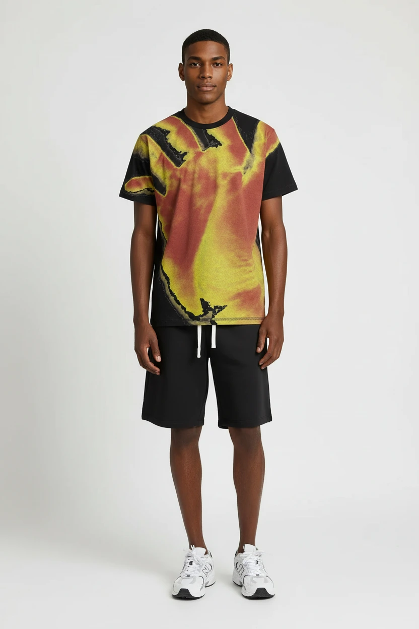 280 GSM 100% Cotton Thermal Hand Graphic DTG-Print T-Shirt-PTTS007 1