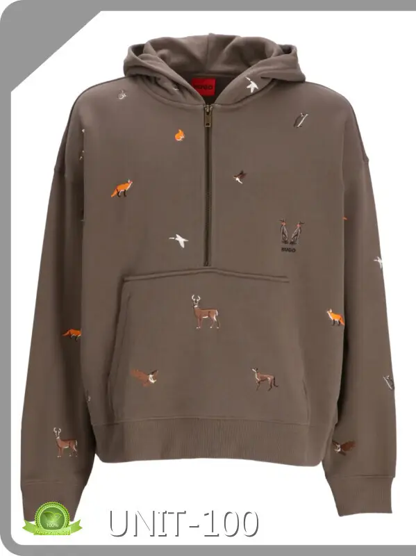 Men's Half Zip Hoodie Half Zip Hoodie Wholesale - UNIT-100-1 1