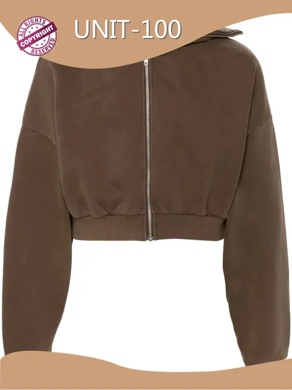 White Crop Hoodie​ by UNIT-100 1