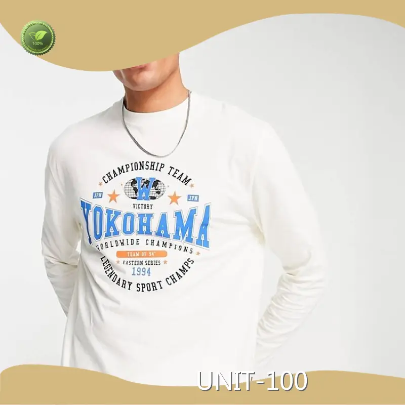 Mens Black Long Sleeve Tee​ Custom T-shirts Wholesale - UNIT-100 1