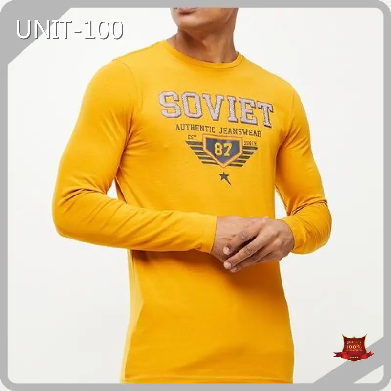 Custom Long Sleeve Tee Custom T-shirts Wholesale - UNIT-100 1