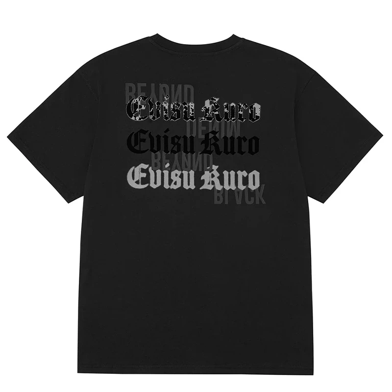 280克植絨水性油墨印花純棉T卹 - 黑色 1