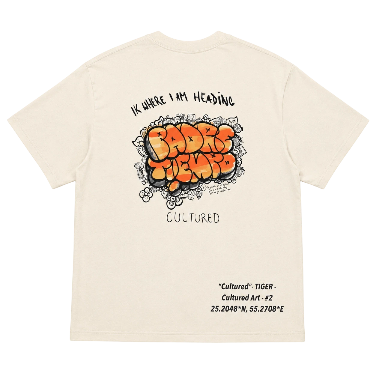 Camiseta holgada Cultured Art | Camiseta estampada de algodón 100% de 275 g/m² con tinta al agua 1