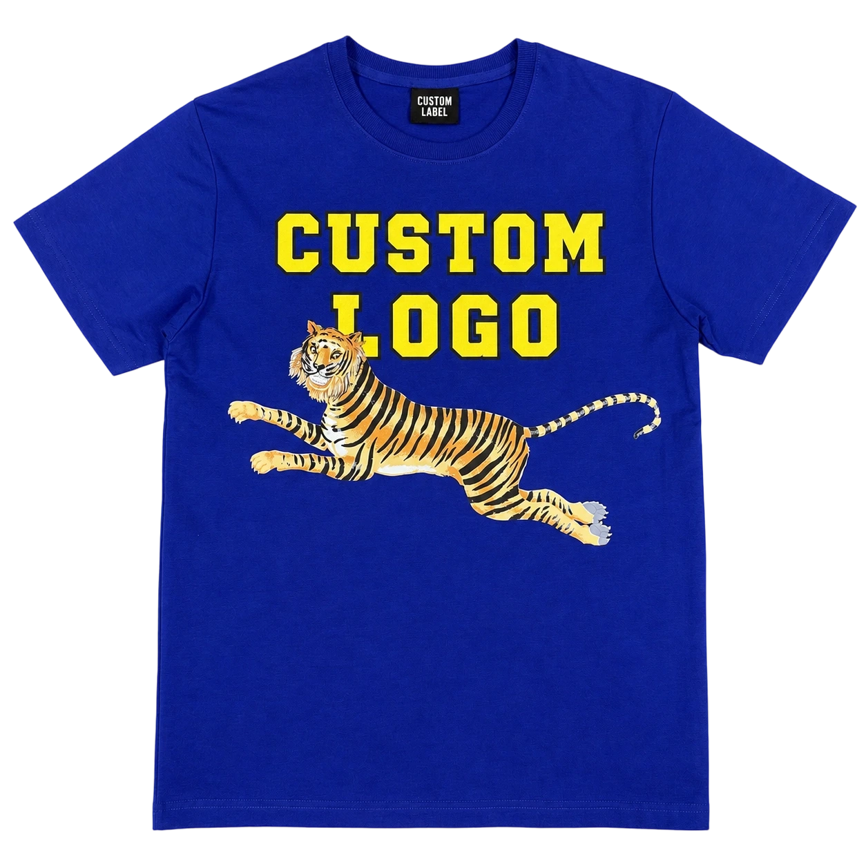 Camiseta de algodón elástico de primera calidad | 250 g/m², estampado DTF con diseño de tigre 1