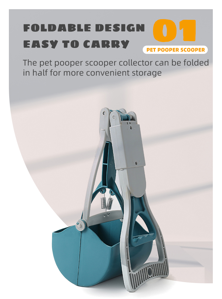 ROADREIGN - Wholesale Pet Poop Picker Plastic Folding Dog Pooper Scooper With Bags Pet Cleaning 11