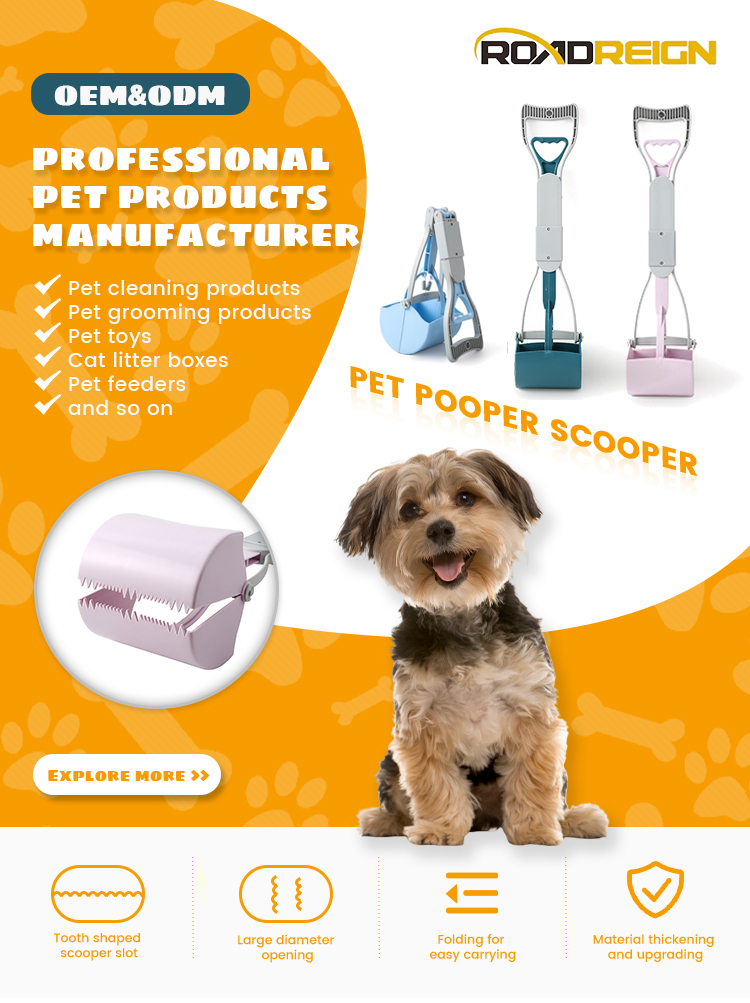 ROADREIGN - Wholesale Pet Poop Picker Plastic Folding Dog Pooper Scooper With Bags Pet Cleaning 8