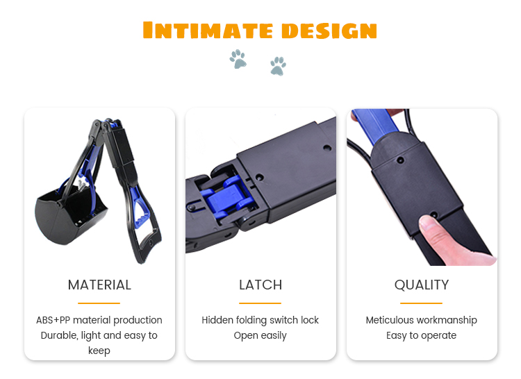 ROADREIGN - Wholesale Pet Poop Picker Plastic Folding Dog Pooper Scooper With Bags Pet Cleaning 14