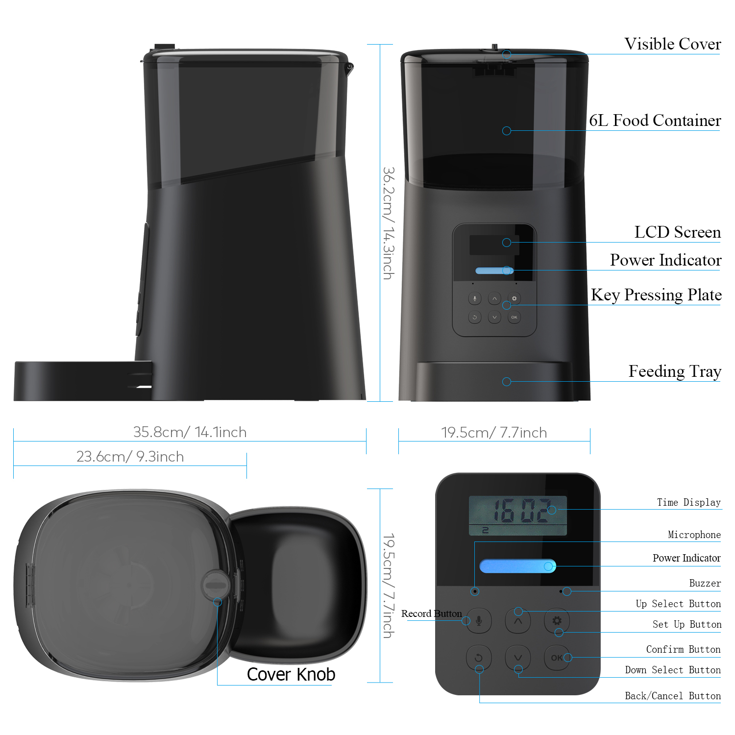 Fabricantes de comederos automáticos de plástico personalizados para mascotas, comederos para perros y gatos de China | Roadreign 6