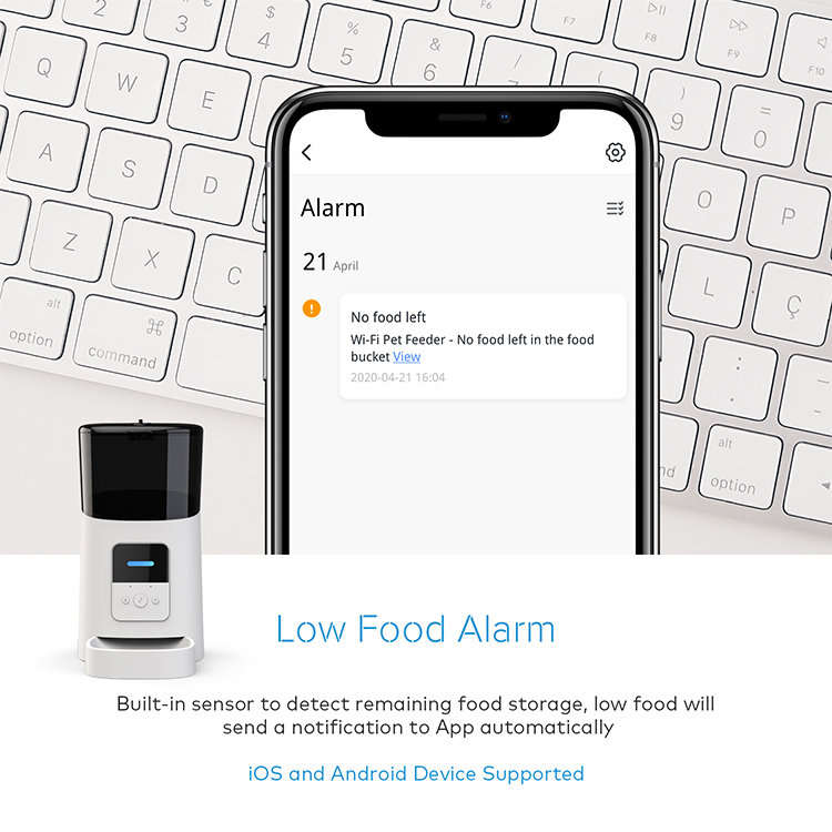 Fabricante de dispensadores automáticos de comida para mascotas de 6L con aplicación móvil de calidad | Roadreign 6
