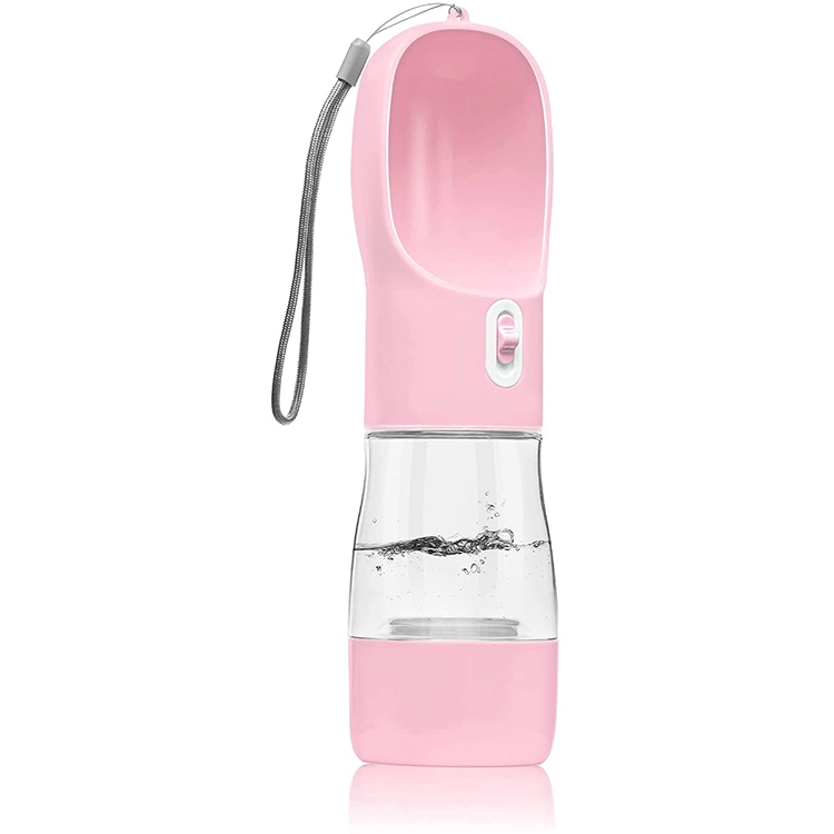 Portable Plastic Pet Water Bottle With Food Container For Dog Outdoor Travel And Walking 1