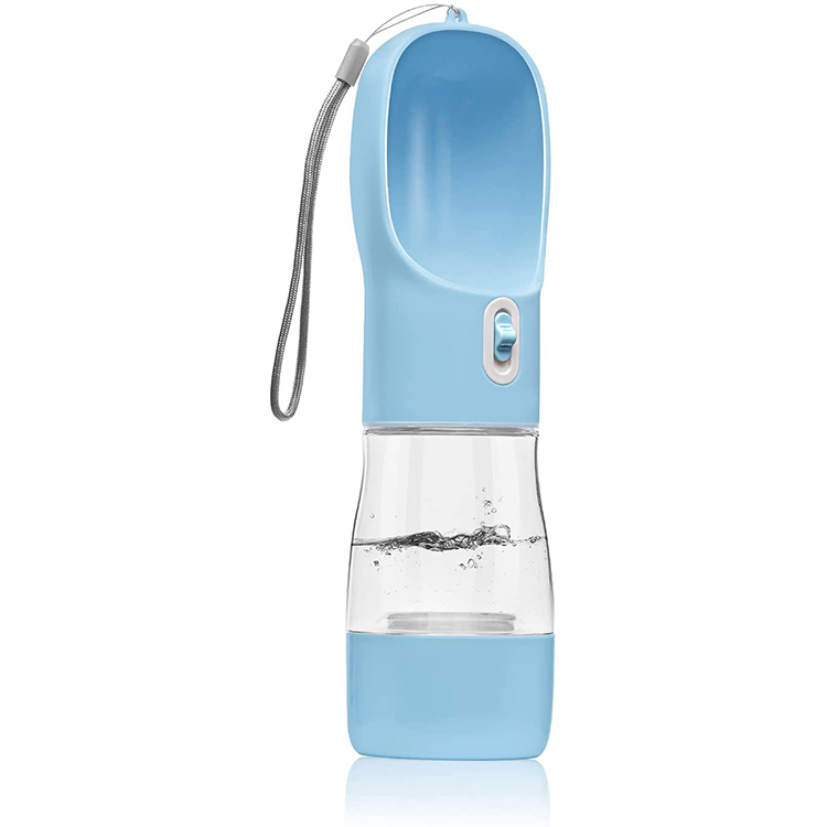 Portable Plastic Pet Water Bottle With Food Container For Dog Outdoor Travel And Walking 7