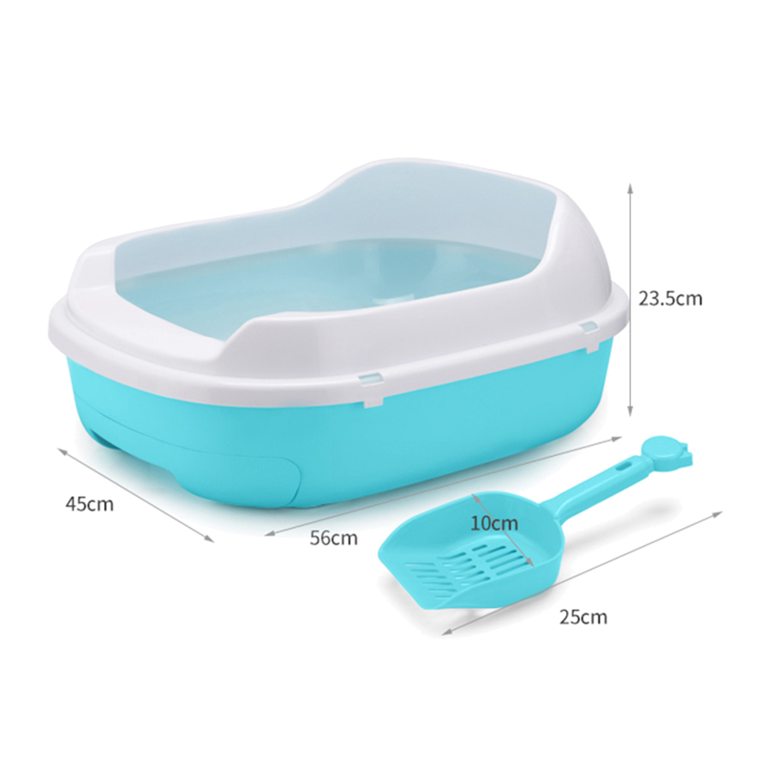 Grote kattenbak van plastic voor het schoonmaken van kattenbakvulling binnenshuis. 3