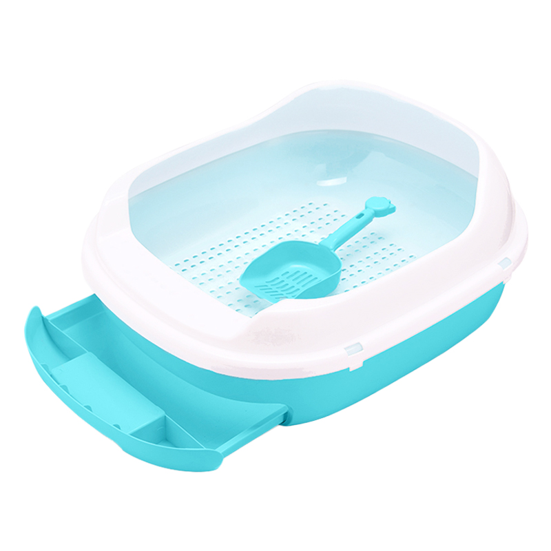 large cat litter tray plastic pet litter box for cat indoor waste cleaning 8