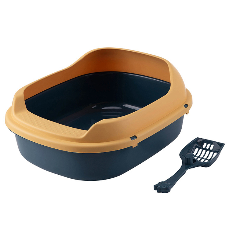 litter box plastic cat toilet design for pet waste clean up and indoor training 2