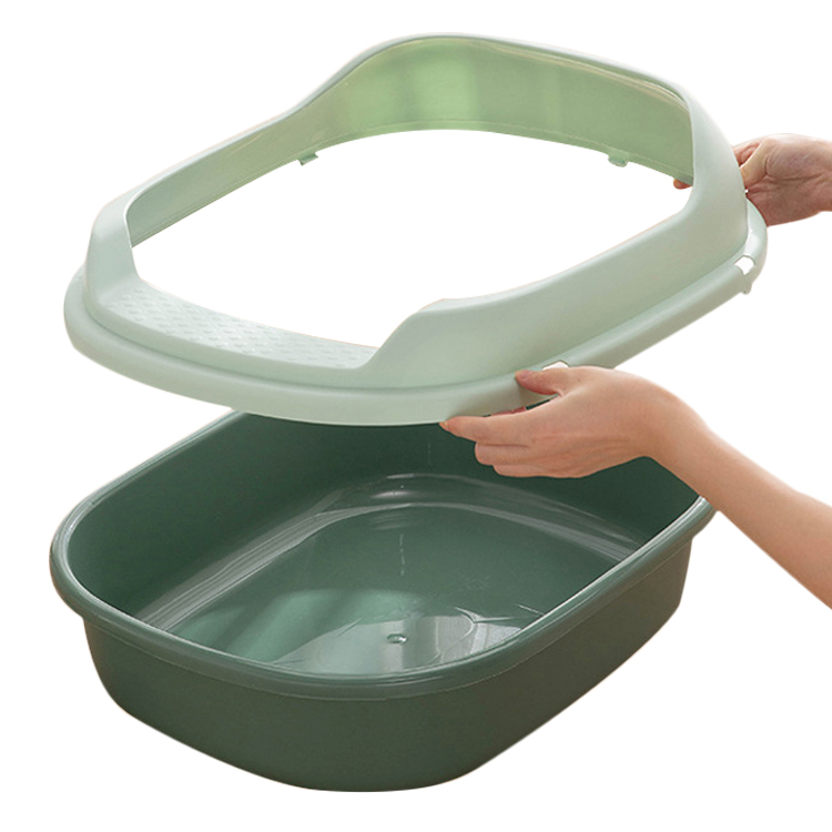 litter box plastic cat toilet design for pet waste clean up and indoor training 5