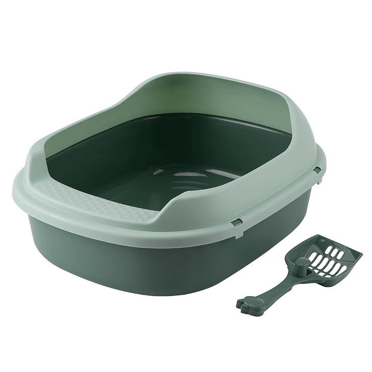 litter box plastic cat toilet design for pet waste clean up and indoor training 4
