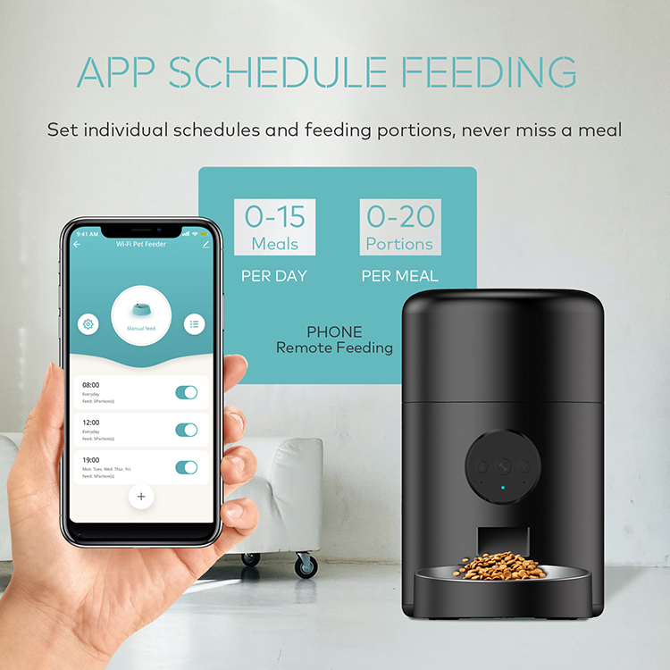 Customized dog smart dispenser pet auotmtic feeder cat food bowl manufacturers From China | Roadreign 12