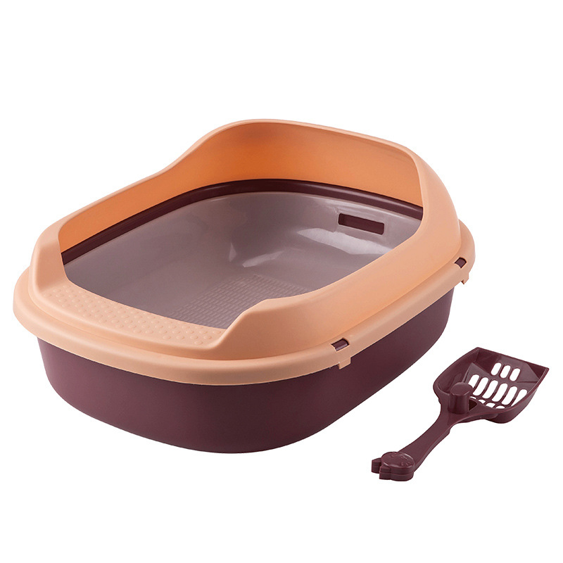 Plastic Double-Deck Pet Toilets Open Cat Litter Boxes 8