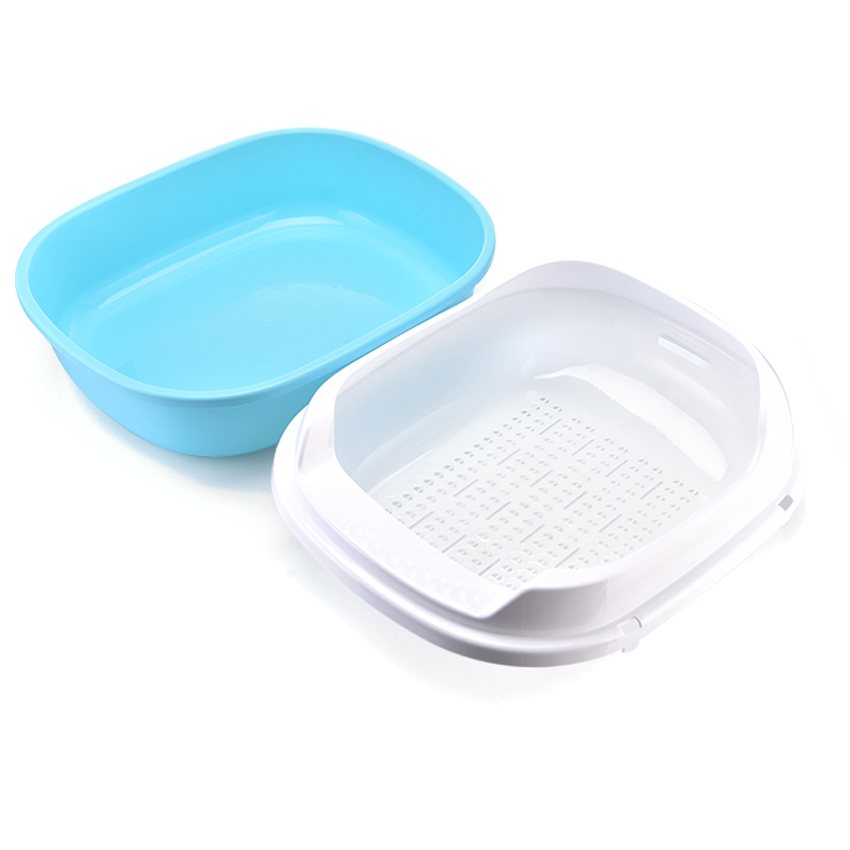 Plastic Double-Deck Pet Toilets Open Cat Litter Boxes 13