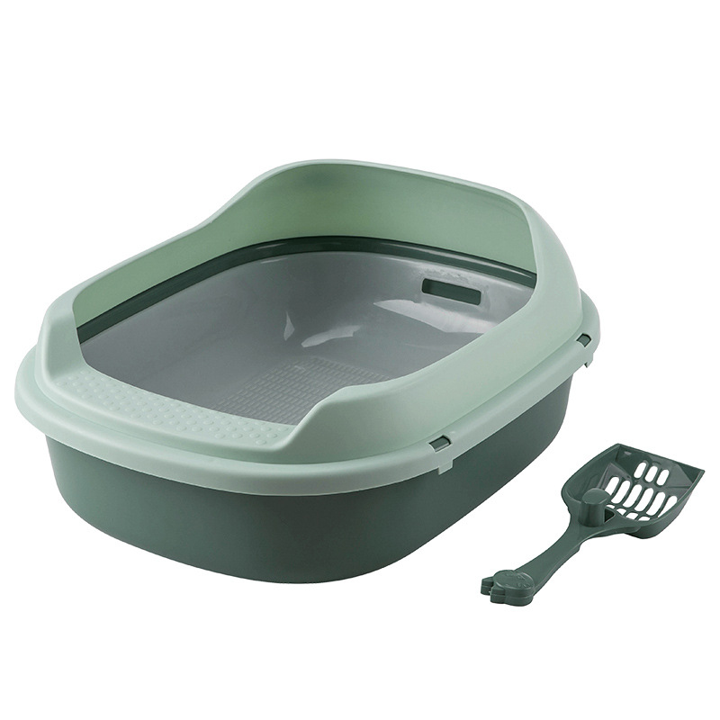 Plastic Double-Deck Pet Toilets Open Cat Litter Boxes 9