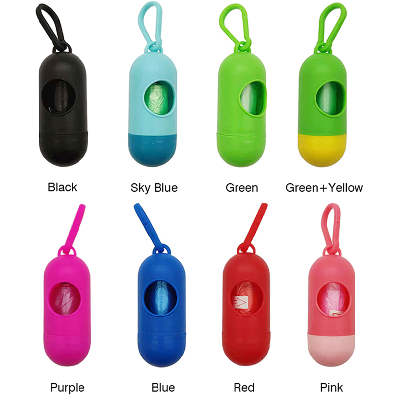 Best Pet Waste Bag Dispenser Custom Printing Plastic Pill Shaped Dog Poop Bag Holder Company - Roadreign LL-1202 10
