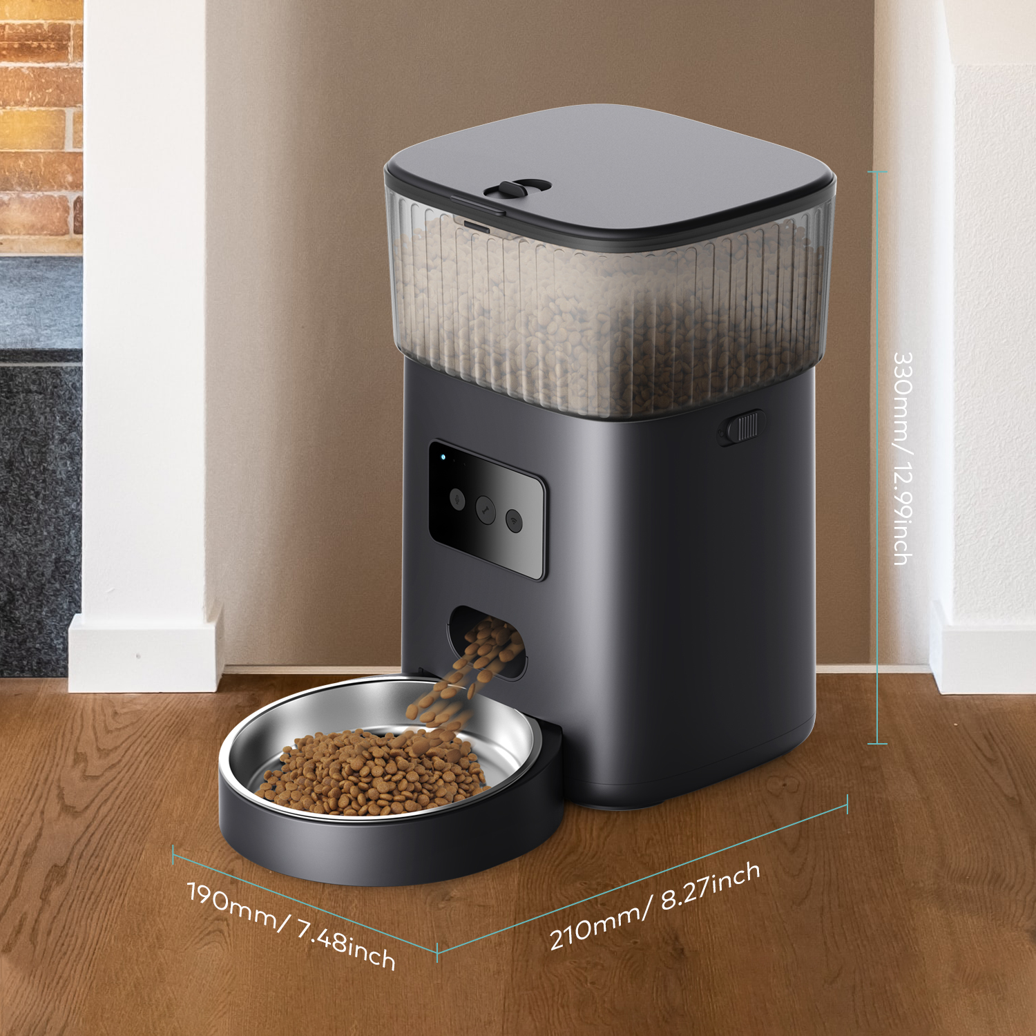 Automatic pet feeder with intelligent WiFi function for scheduled and measured feeding of dogs manufacturers | Roadreign 9