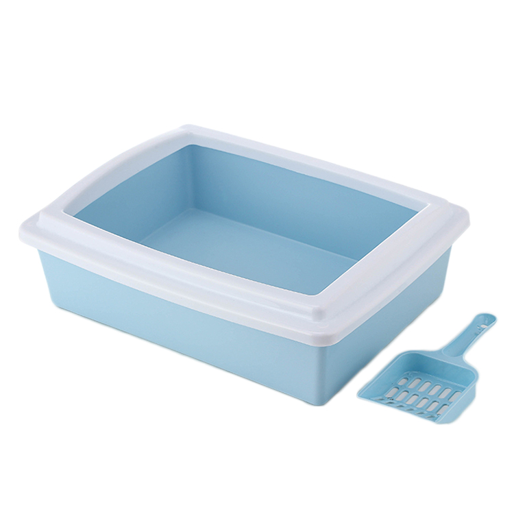 Plastic Cat Toilet Square Pet Litter Box With a Litter Shovel 8