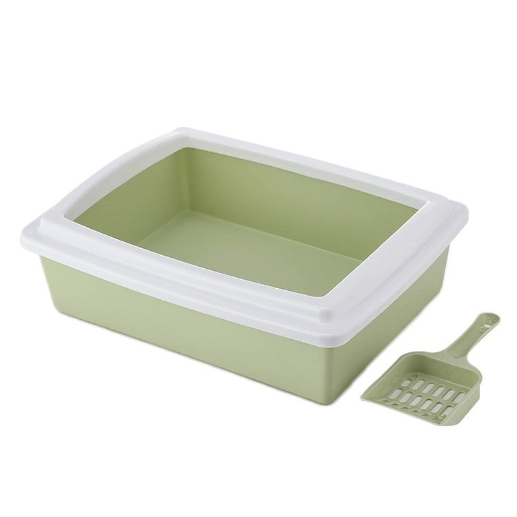Plastic Cat Toilet Square Pet Litter Box With a Litter Shovel 1