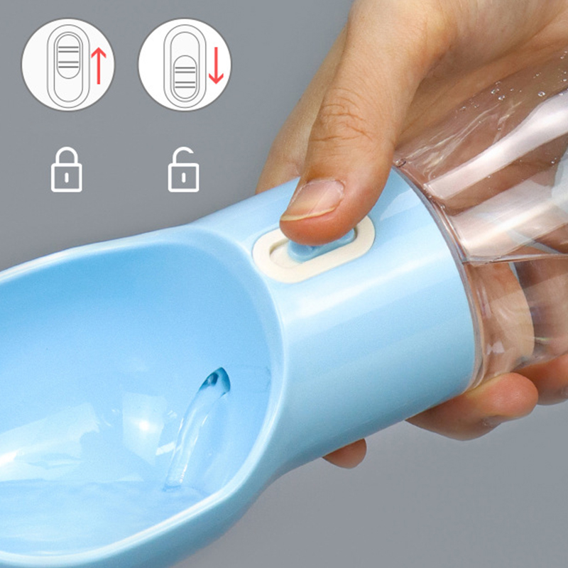 4-IN-1 Pet Travel Bottle Portable Food Storage Plastic Dog Water Bottle with Poop Scoop and Bags 12