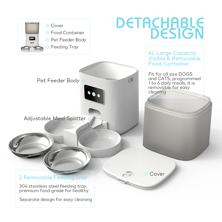 Customized pet WIFI automatic double bowls for two dogs feeder manufacturers From China | Roadreign 10