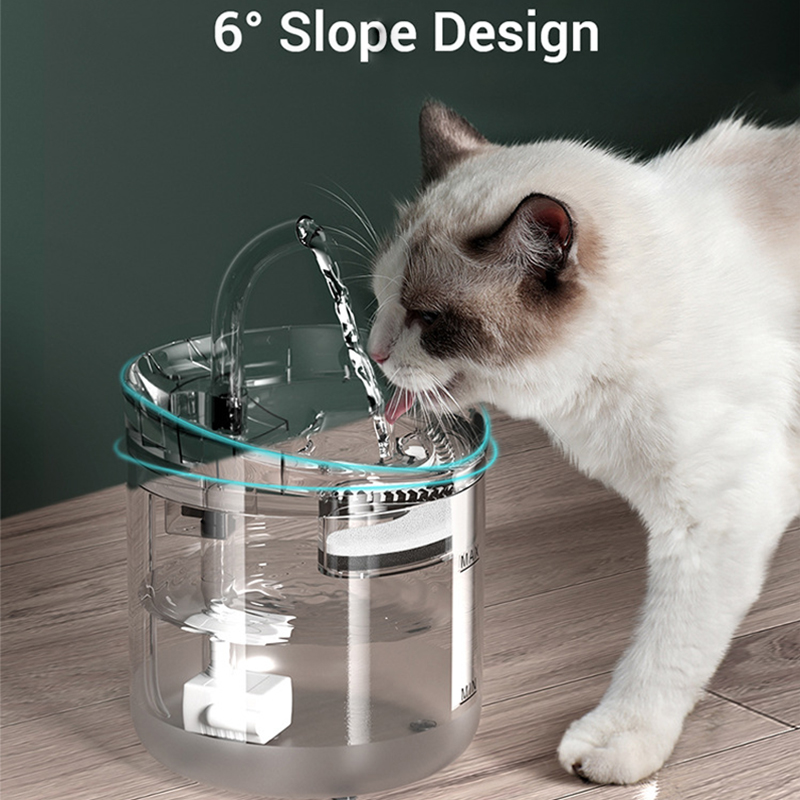 Beste waterdispenser voor katten met een grote capaciteit van 2 liter - Pet Flow Water Drink Company - Roadreign 6