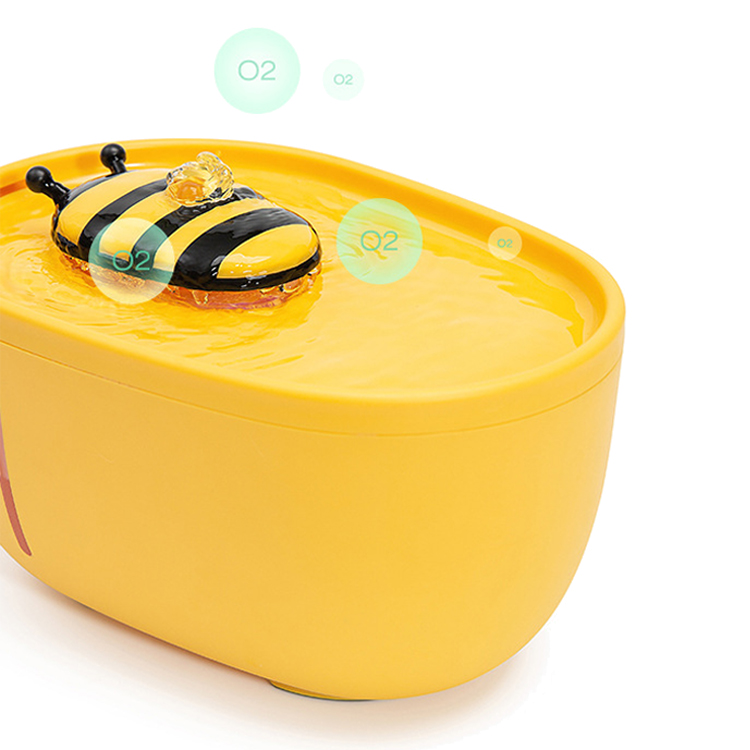Fuente de agua de plástico para mascotas de alta calidad, con forma de abeja, de circulación automática, para gatos | Fabricante | Roadreign 4