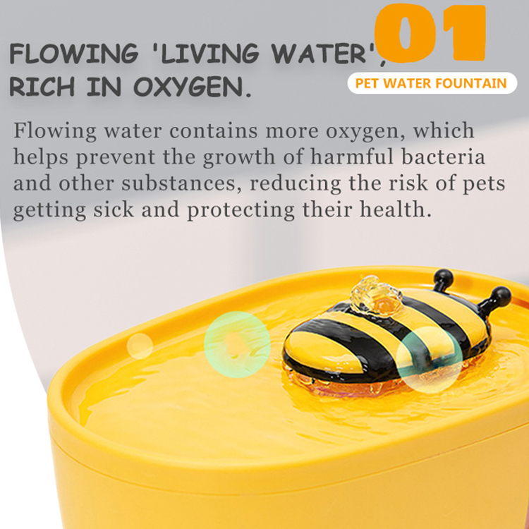 Quality pet water fountain plastic bee-shaped automatic circulation cat water drinking Manufacturer | Roadreign 11