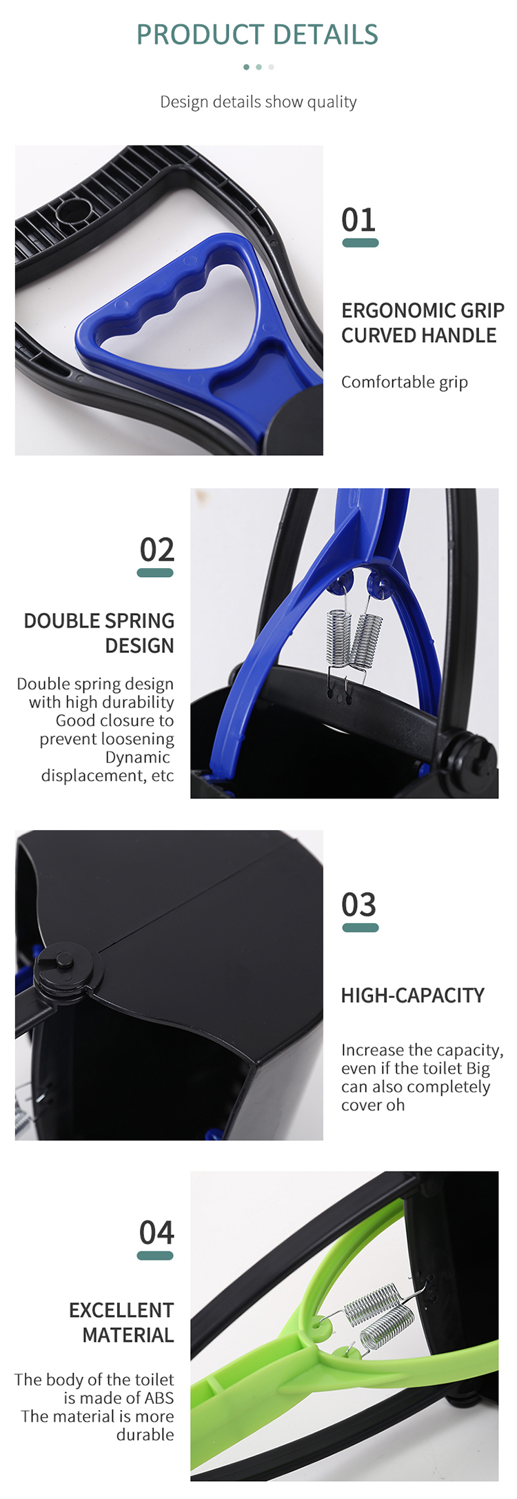 80cm Long Handle Foldable Poop Scooper Shovel For Dogs Waste Pick Up