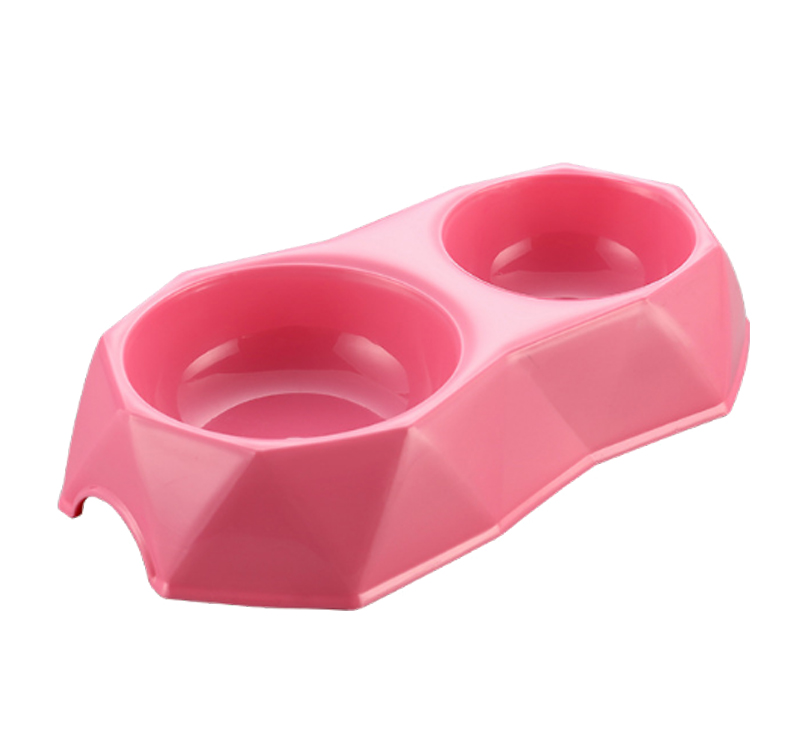 Double Pet Bowls Wholesale Plastic Dog Food Bowl Cat Water Dispenser 9