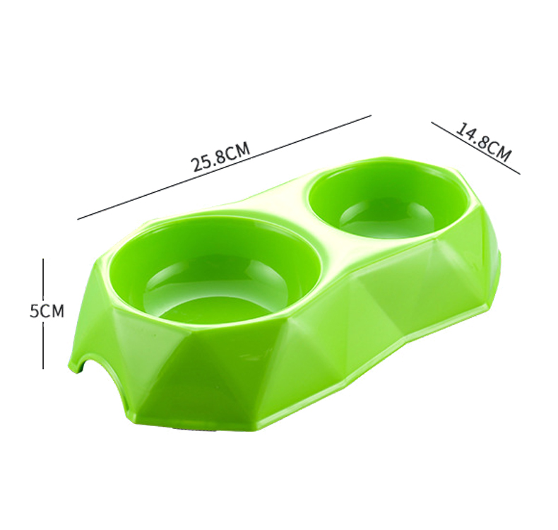 Double Pet Bowls Wholesale Plastic Dog Food Bowl Cat Water Dispenser 12